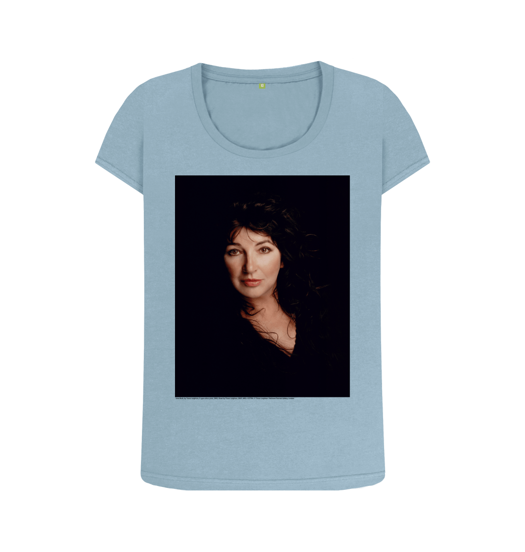 Stone blue printed t shirt front
