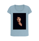 Stone Blue Printed T-shirt Front