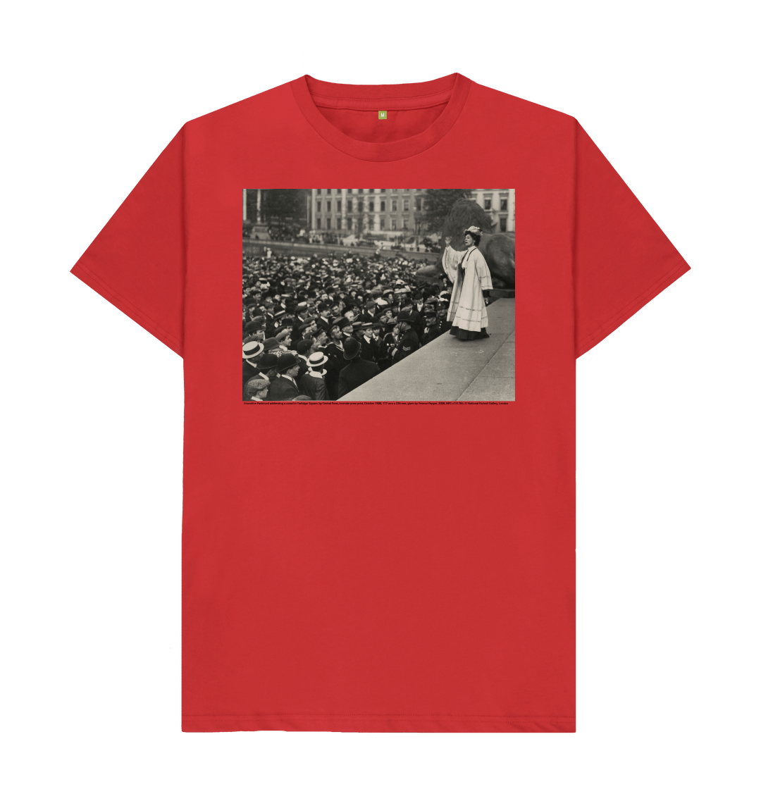 Red printed t shirt front