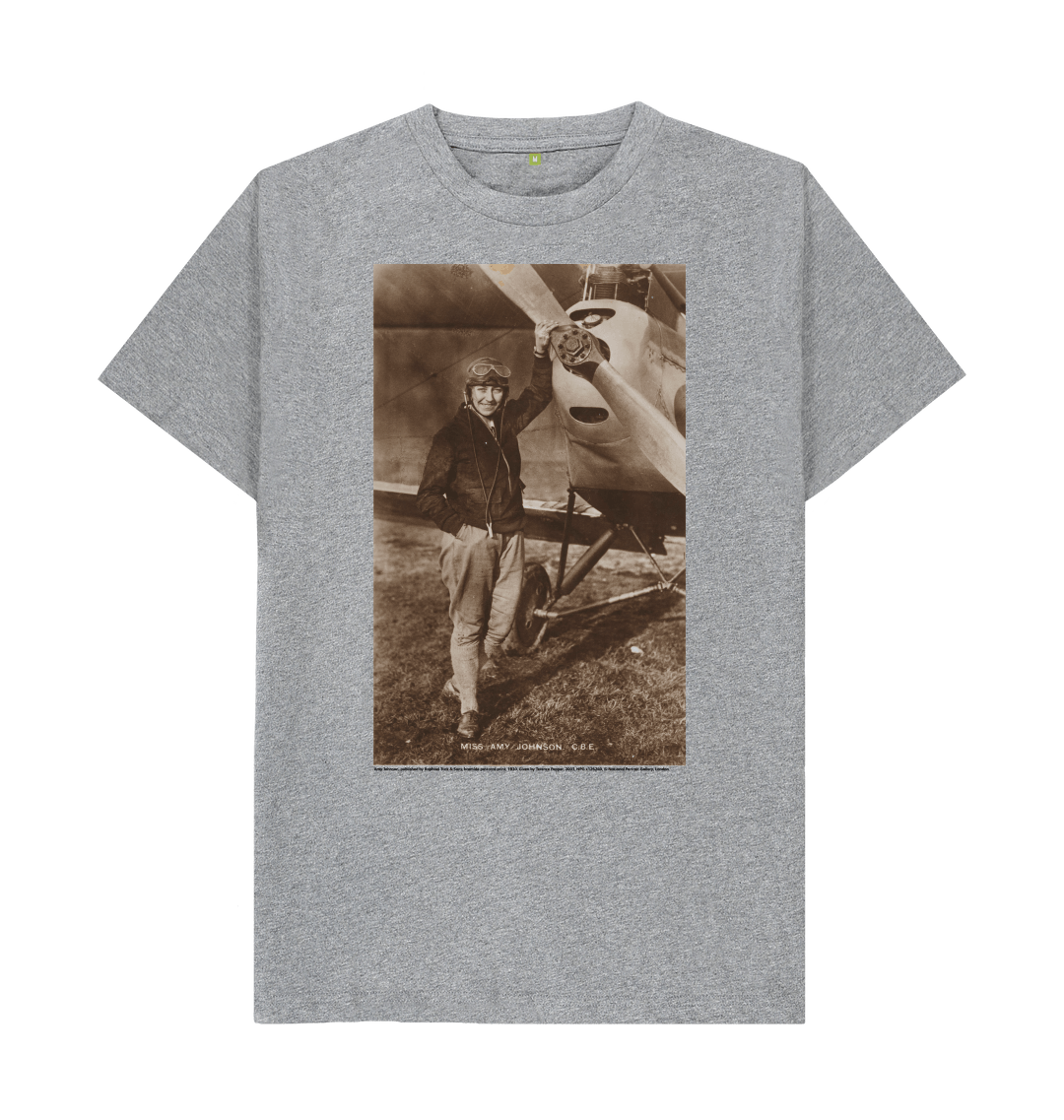 Athletic grey printed t shirt front