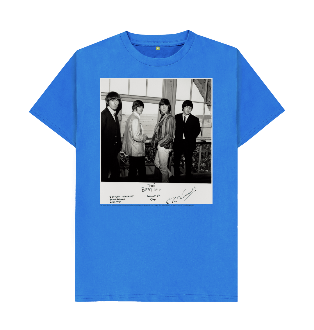 Bright blue printed t shirt front
