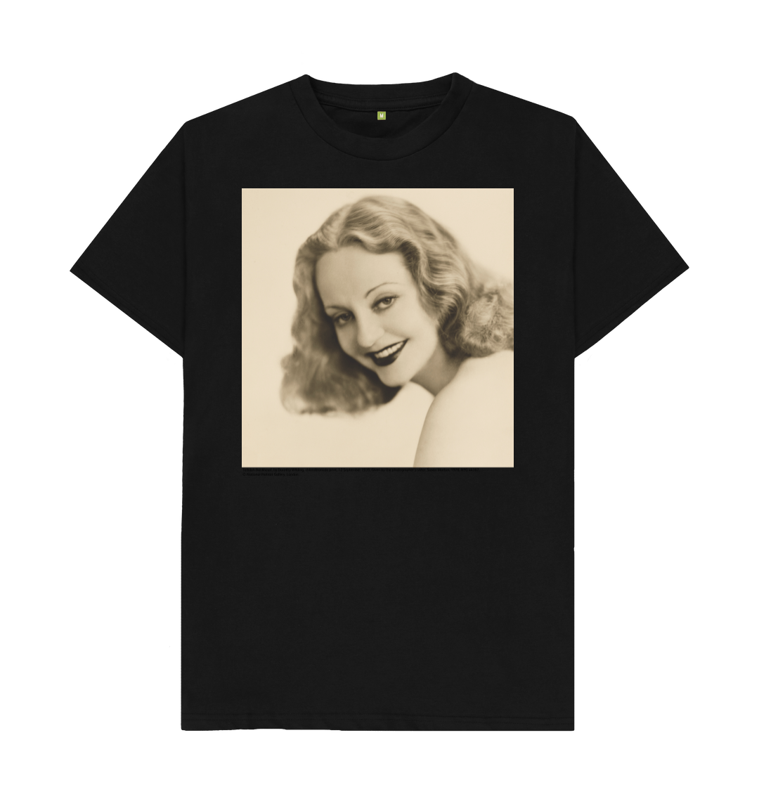 Black printed t shirt front