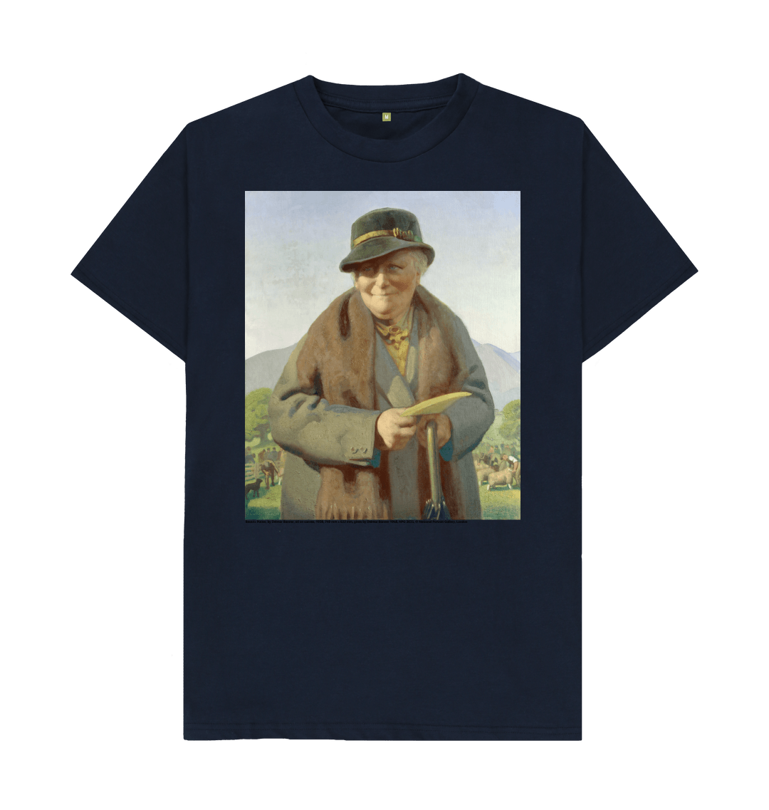 Navy blue printed t shirt front