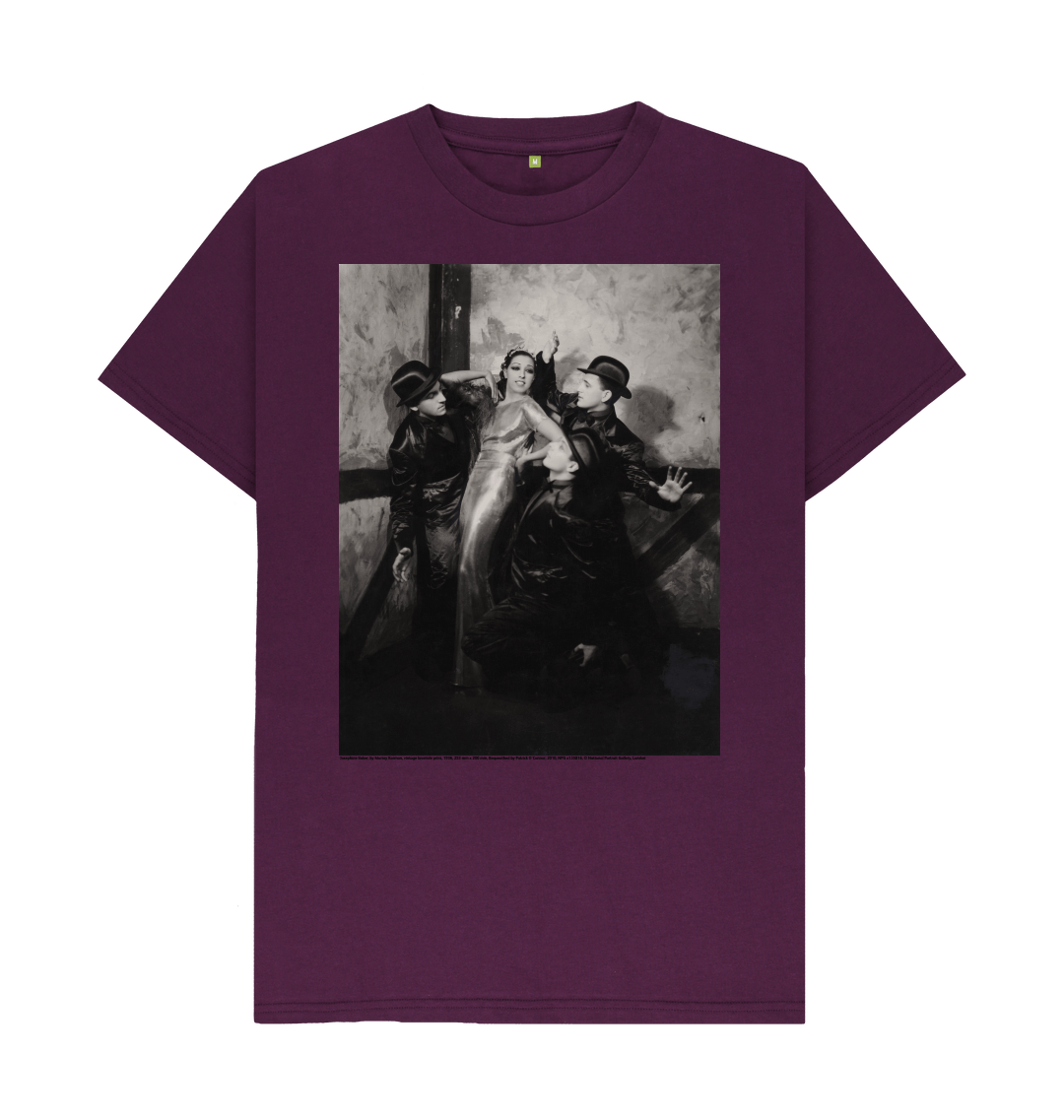 Purple printed t shirt front