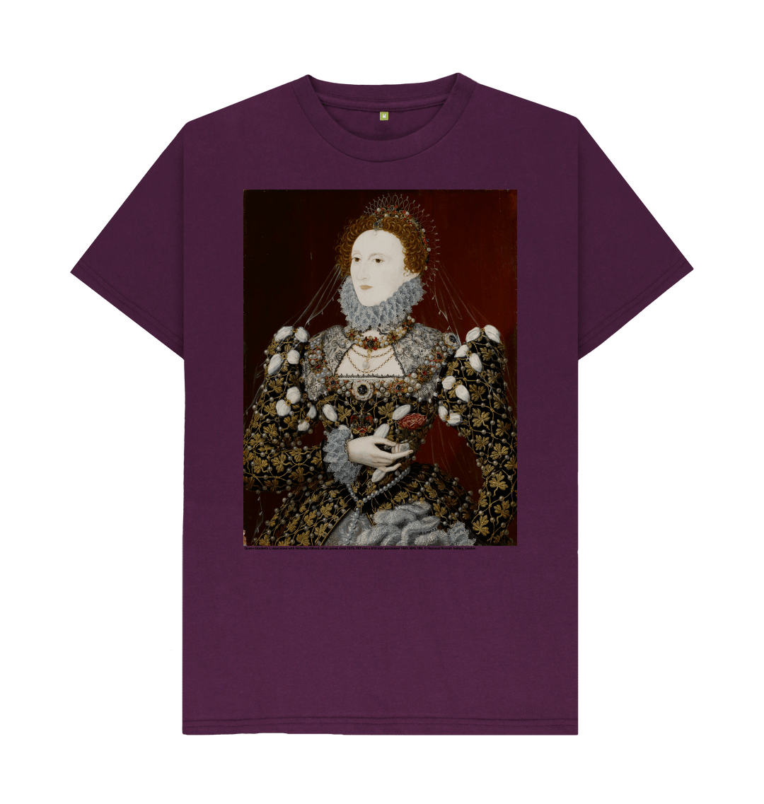 Purple printed t shirt front