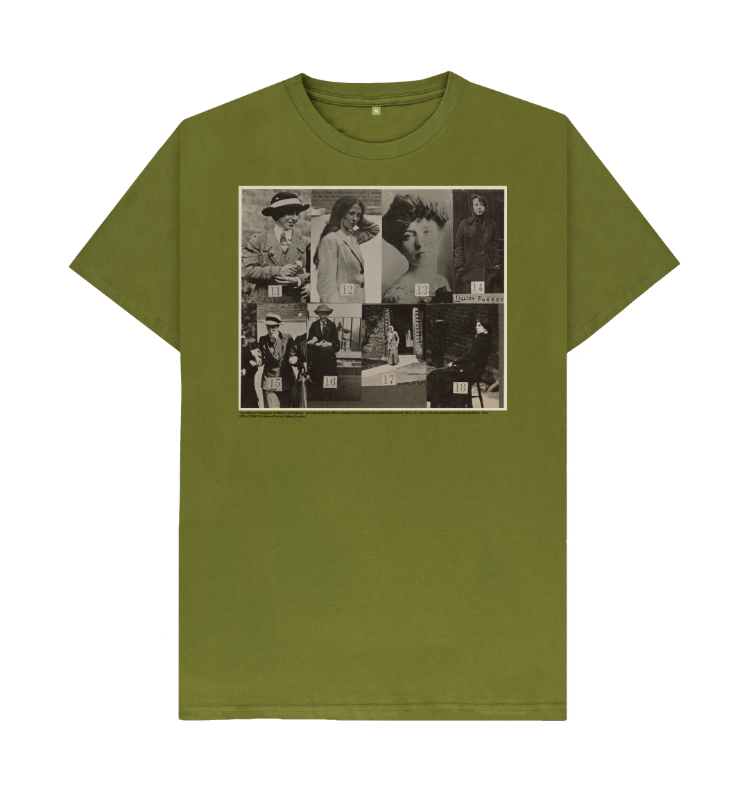 Moss green printed t shirt front