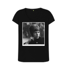 Black Printed T-shirt Front
