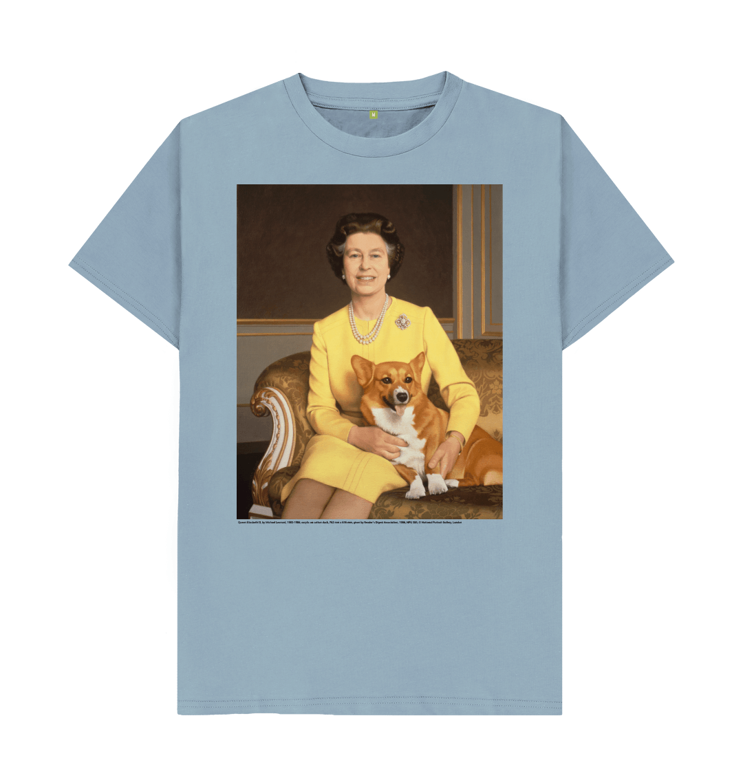 Stone blue printed t shirt front