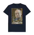 Navy Blue Printed T-shirt Front