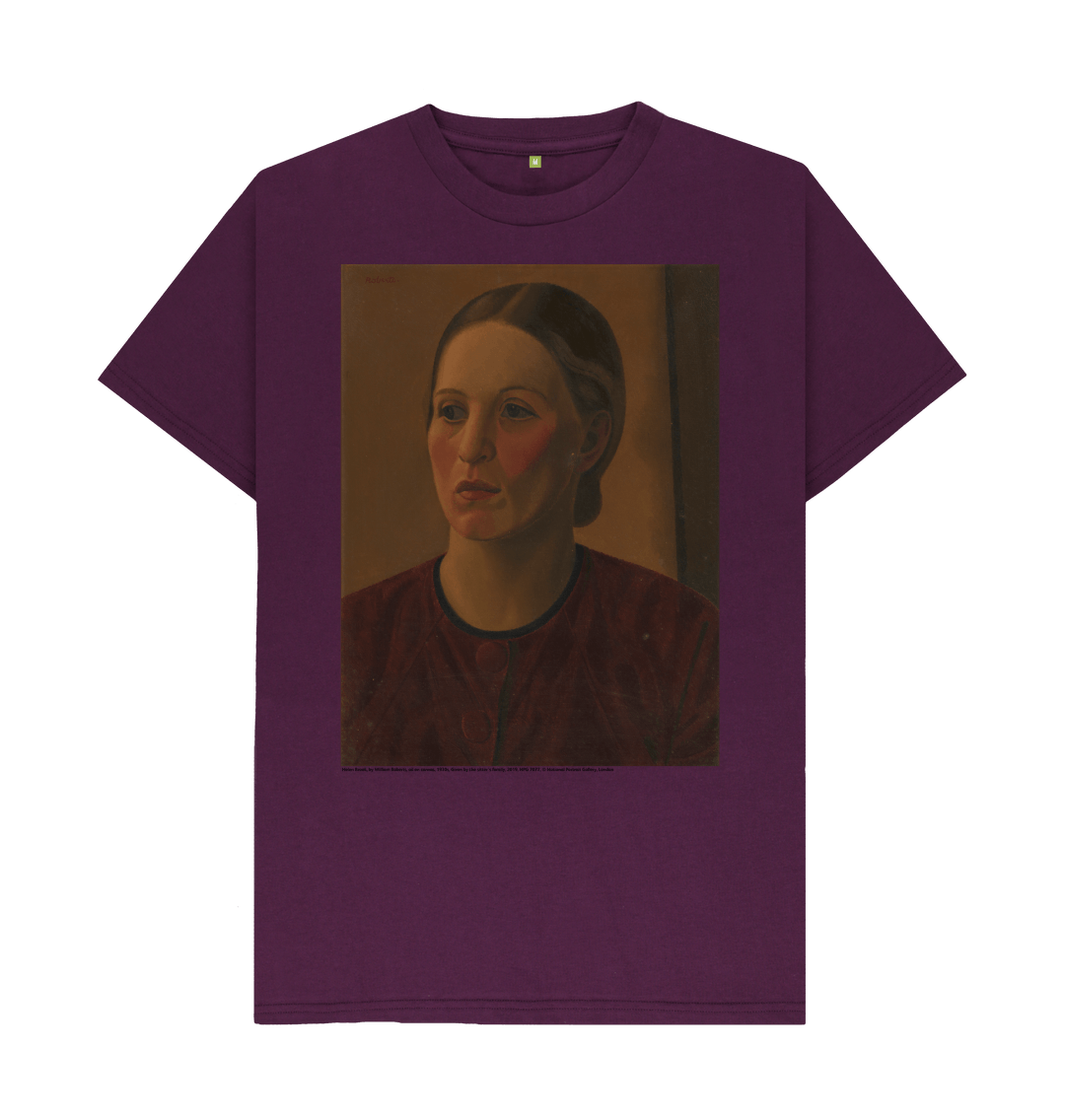 Purple printed t shirt front
