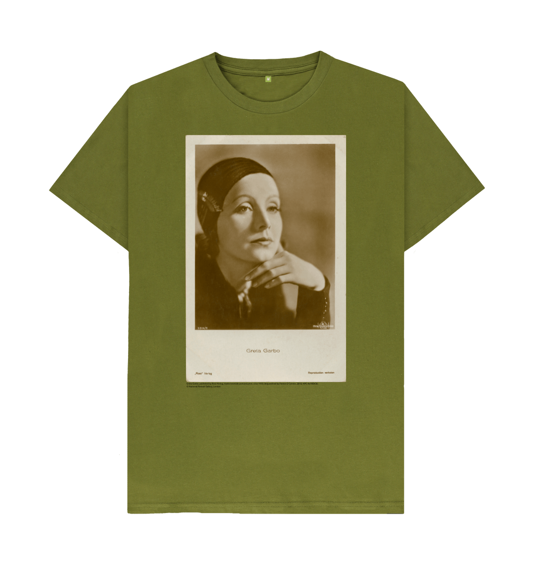 Moss green printed t shirt front