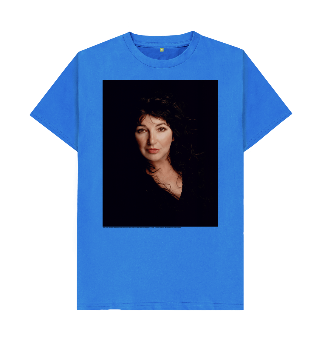 Bright blue printed t shirt front