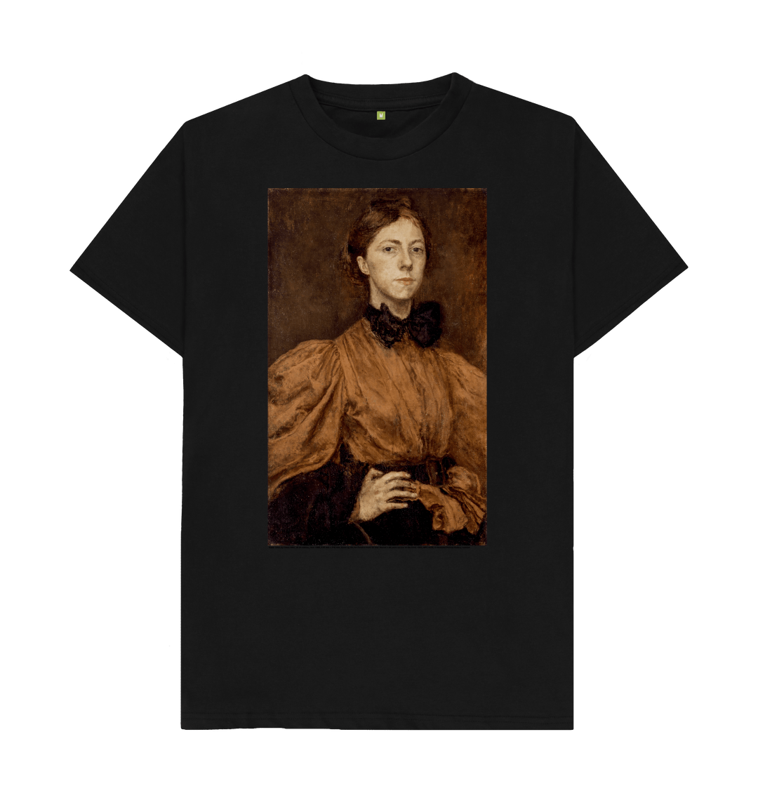 Black printed t shirt front