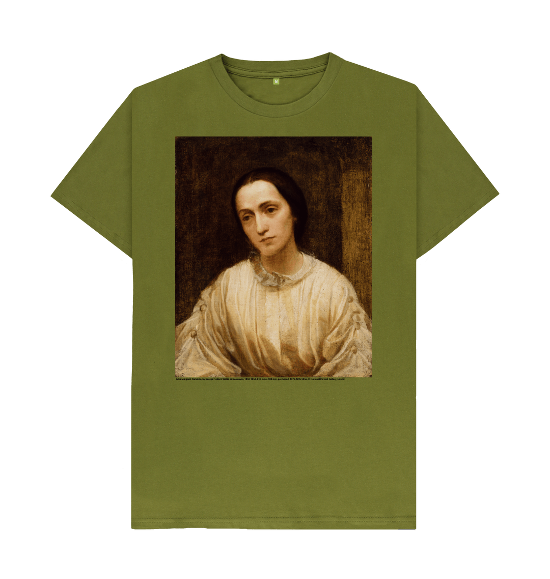 Moss green printed t shirt front