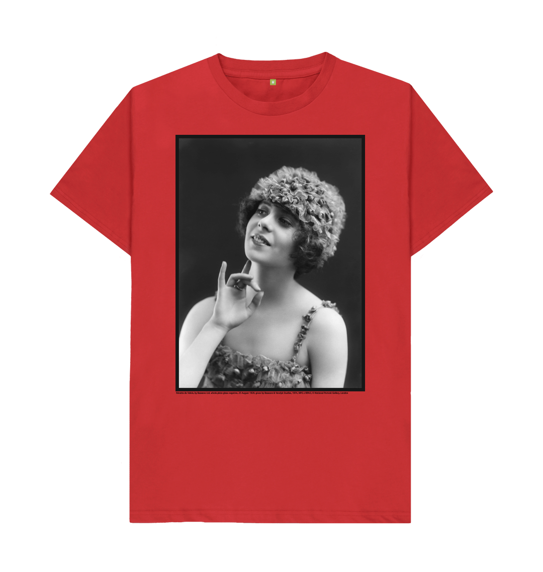 Red printed t shirt front