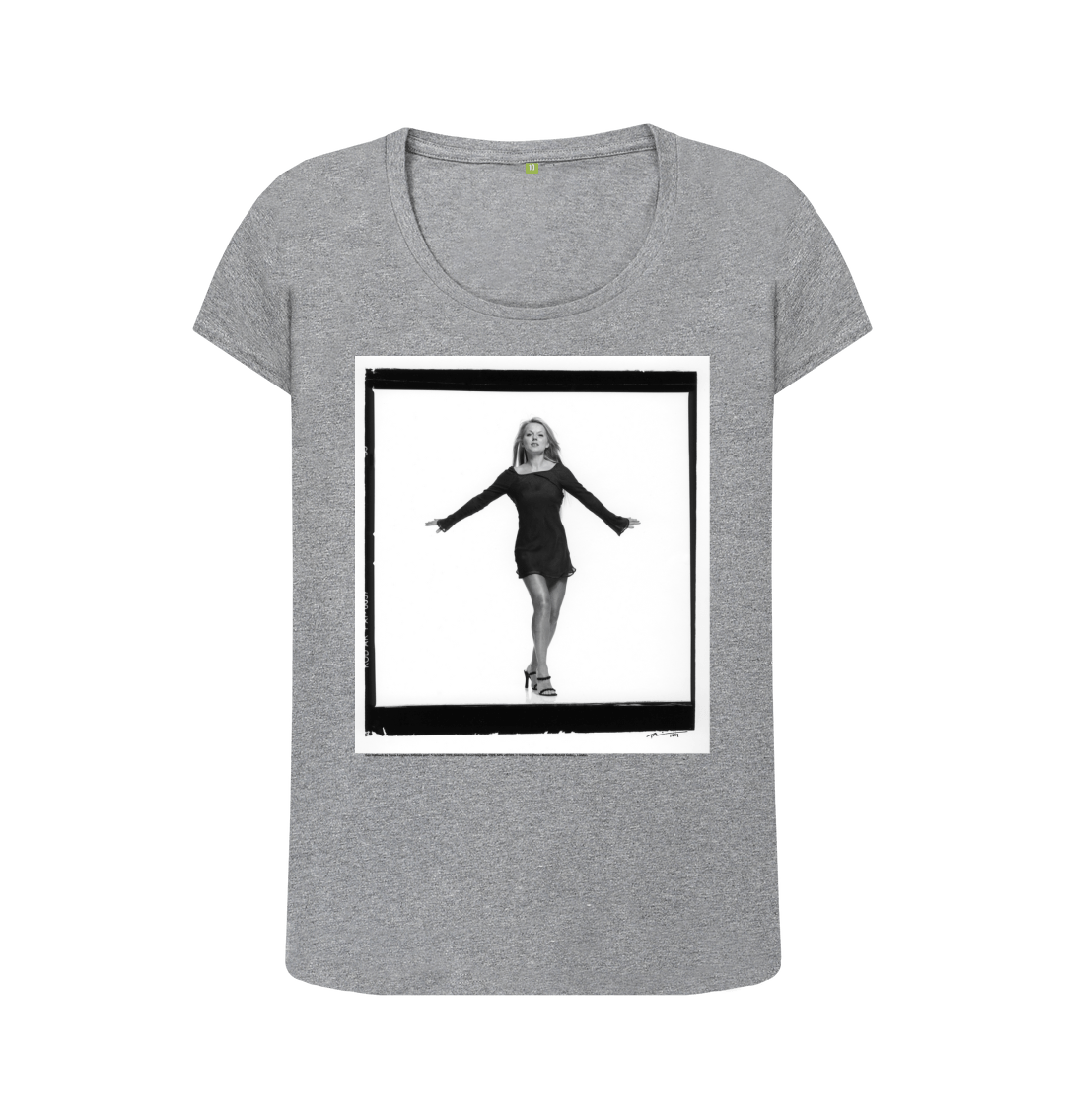 Athletic grey printed t shirt front