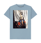 Stone Blue Printed T-shirt Front