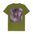 Moss Green Printed T-shirt Front