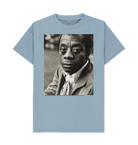 Stone Blue Printed T-shirt Front