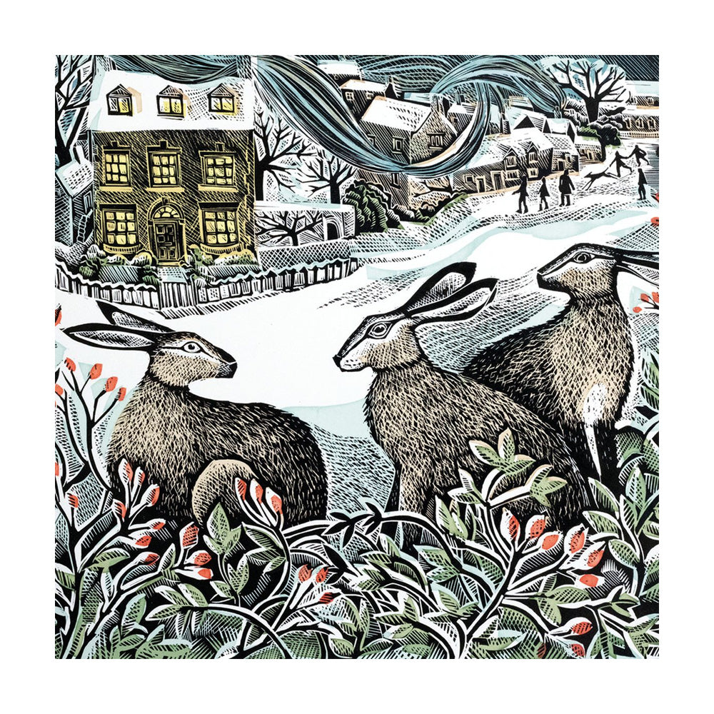 We three hares greetings cards angela harding