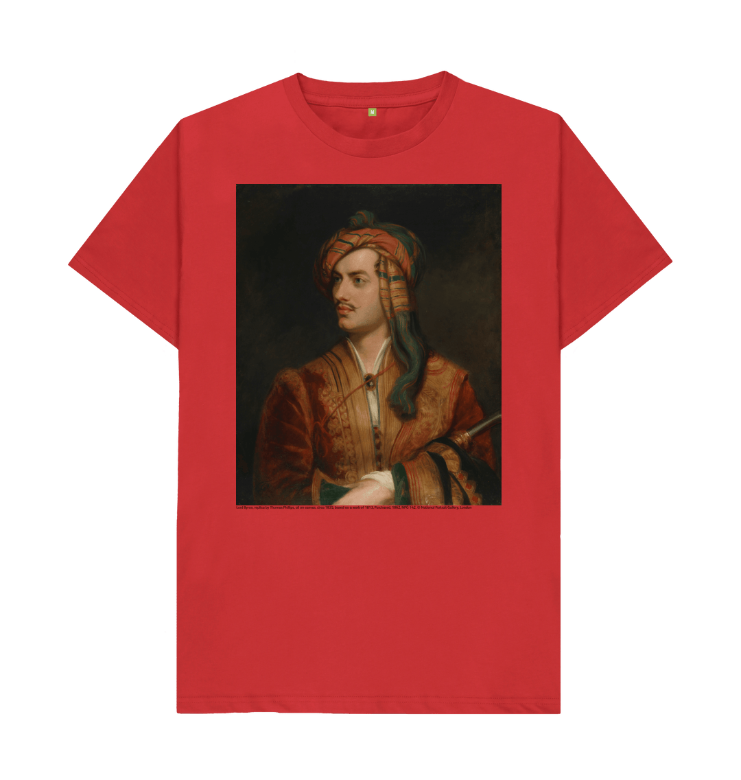Red printed t shirt front