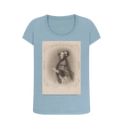 Stone Blue Printed T-shirt Front