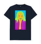 Navy Blue Printed T-shirt Front