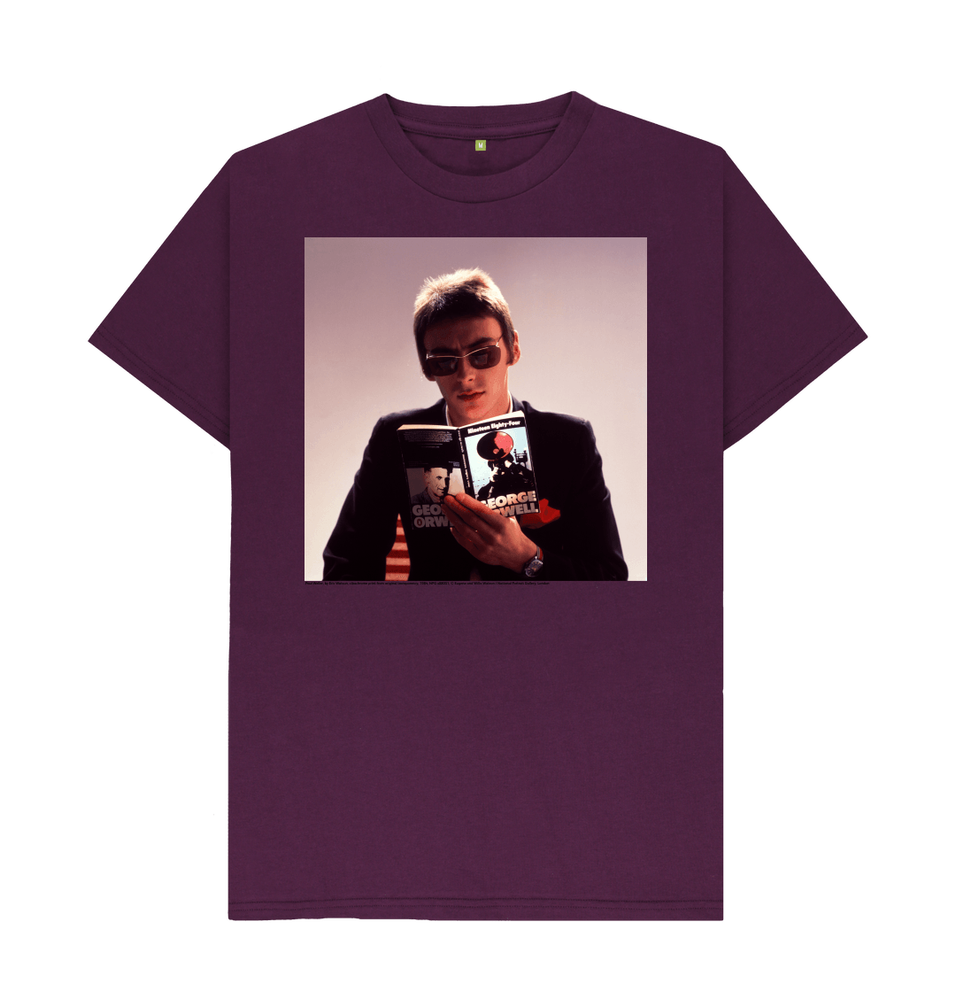 Purple printed t shirt front
