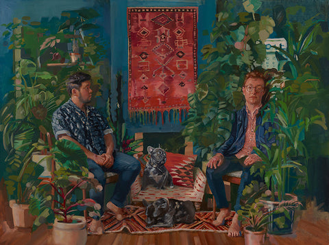 Will & Kenji at Home, 2020, by George Shapter, Portrait Print