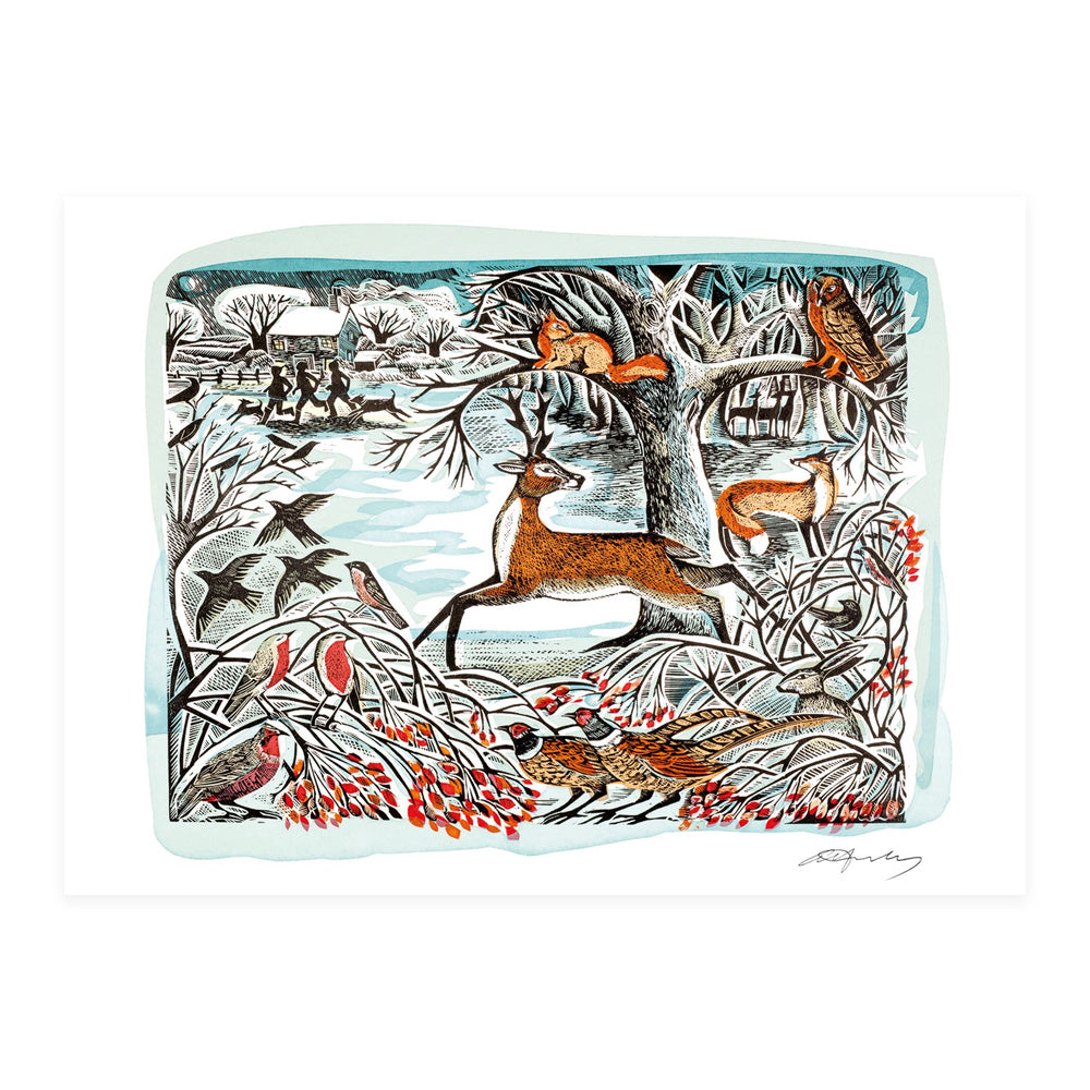Winter woodland greetings cards angela harding