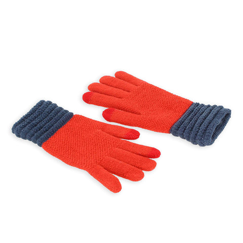 Women's Gloves in Orange & Blue