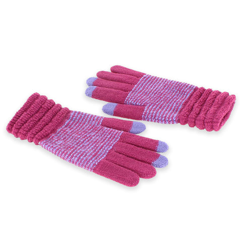 Women's Gloves in Raspberry Pink & Lilac