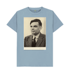 Stone Blue Printed T-shirt Front