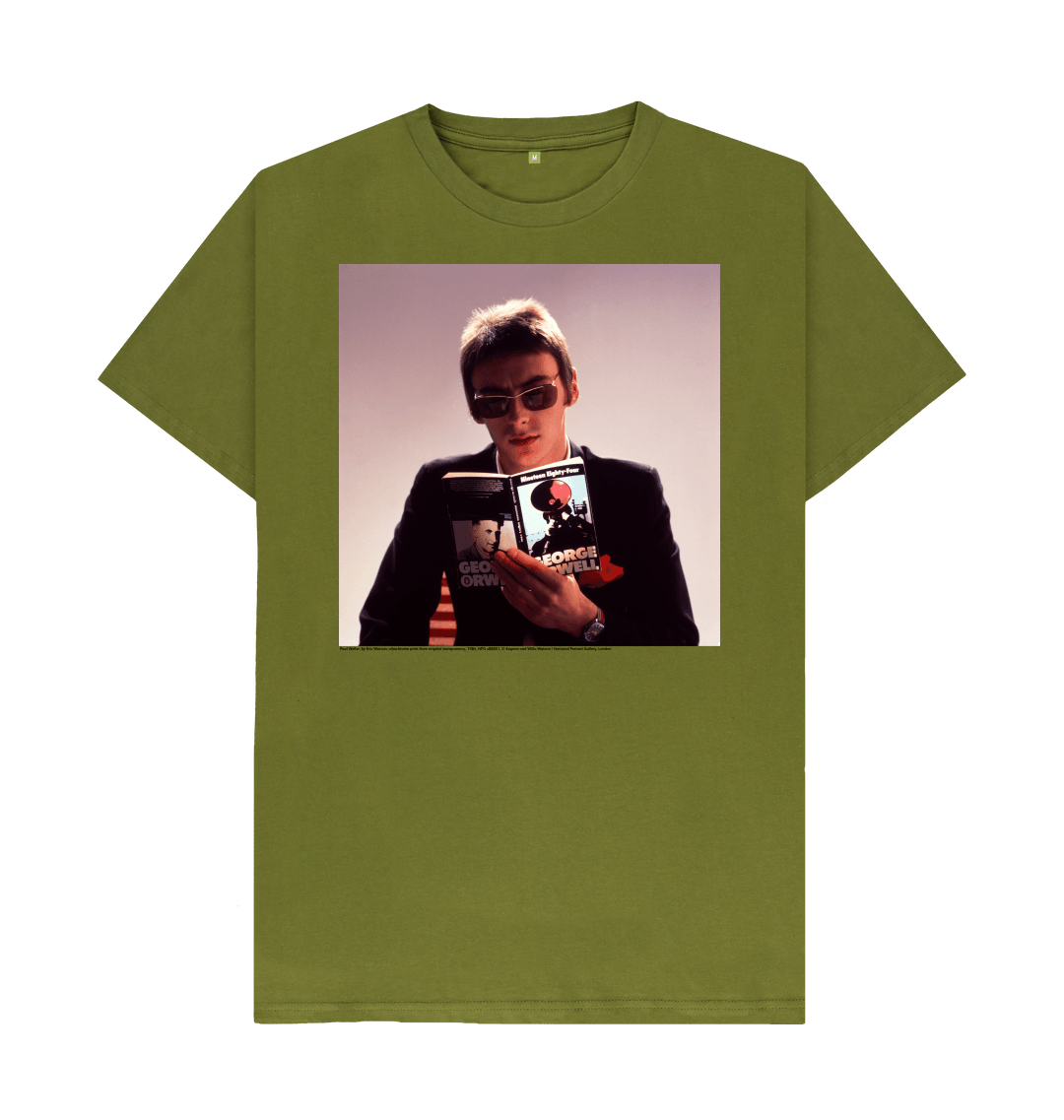 Moss green printed t shirt front
