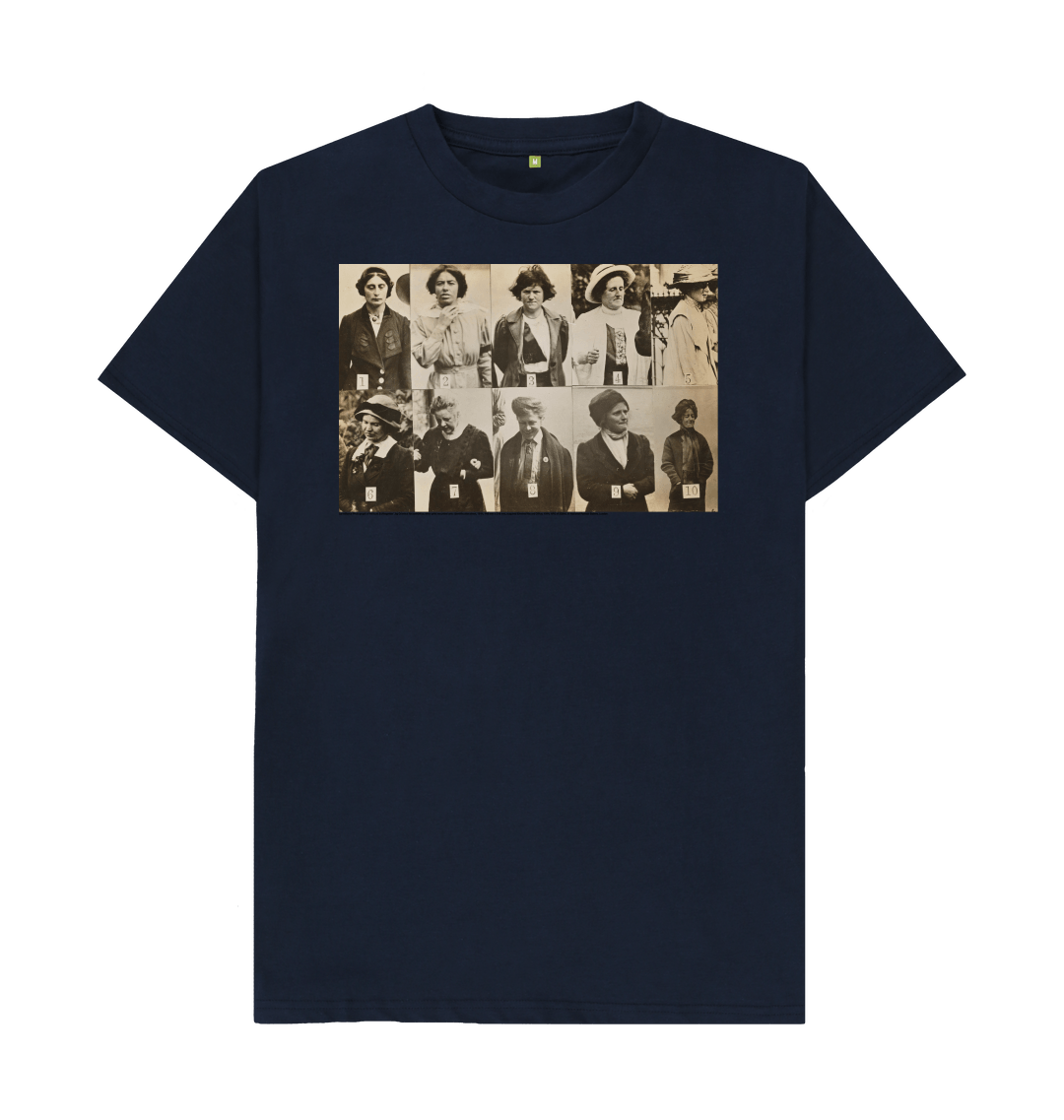 Navy blue printed t shirt front