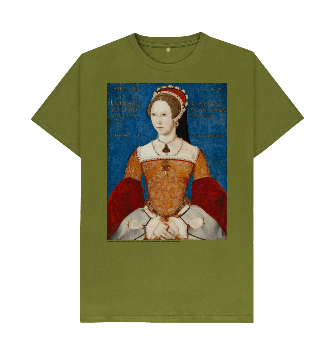 Moss green printed t shirt front