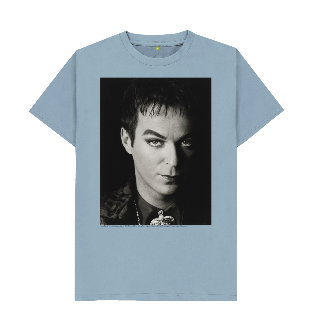 Stone blue printed t shirt front