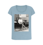 Stone Blue Printed T-shirt Front