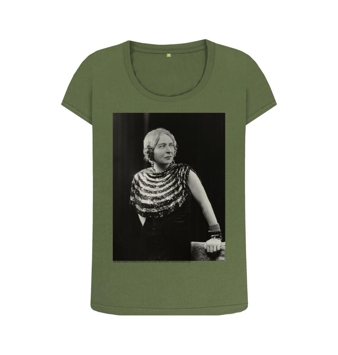 Khaki printed t shirt front