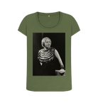 Khaki Printed T-shirt Front