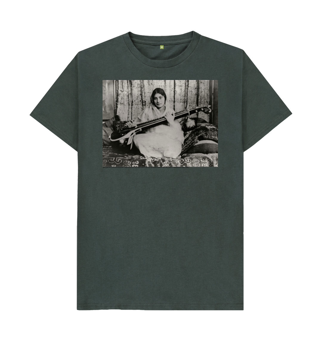 Dark grey printed t shirt front