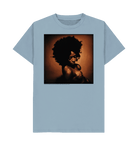 Stone Blue Printed T-shirt Front
