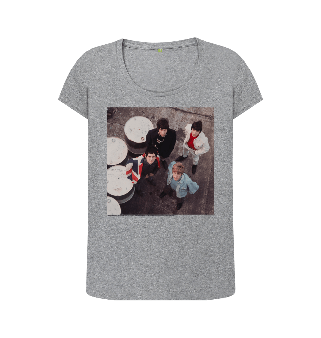 Athletic grey printed t shirt front