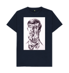 Navy Blue Printed T-shirt Front