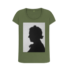 Khaki Printed T-shirt Front