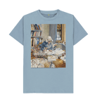 Stone Blue Printed T-shirt Front