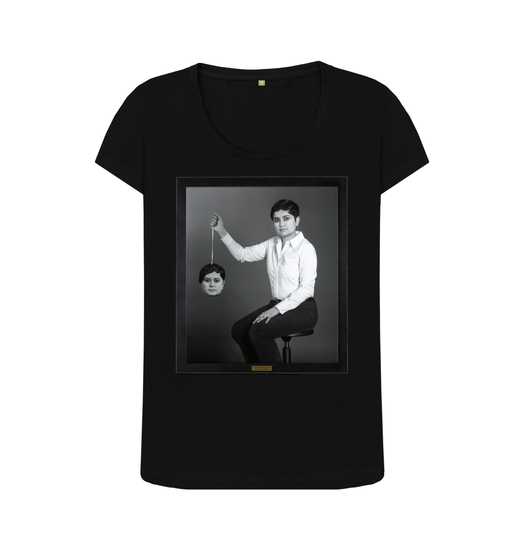 Black printed t shirt front