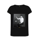 Black Printed T-shirt Front