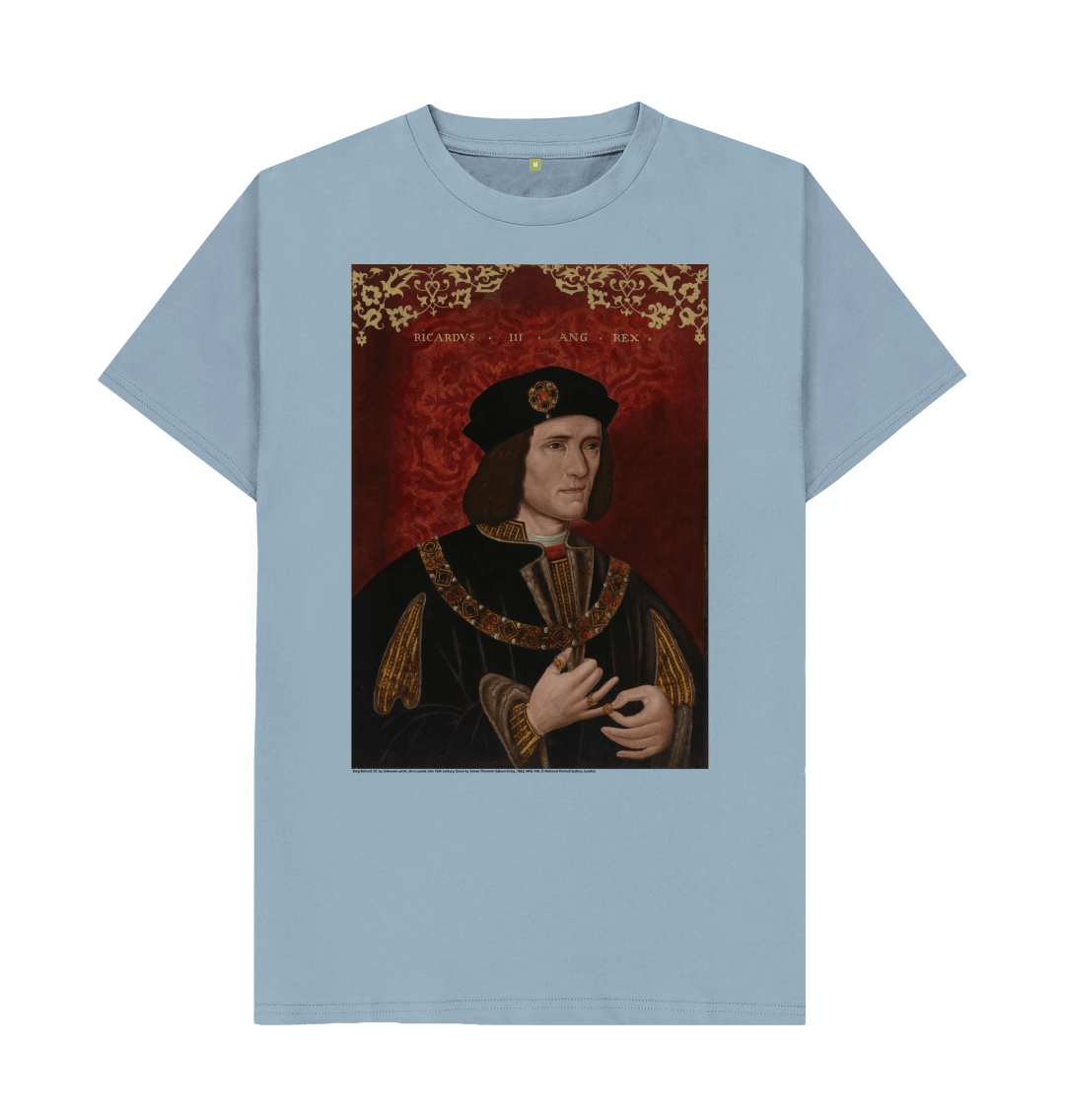 Stone blue printed t shirt front