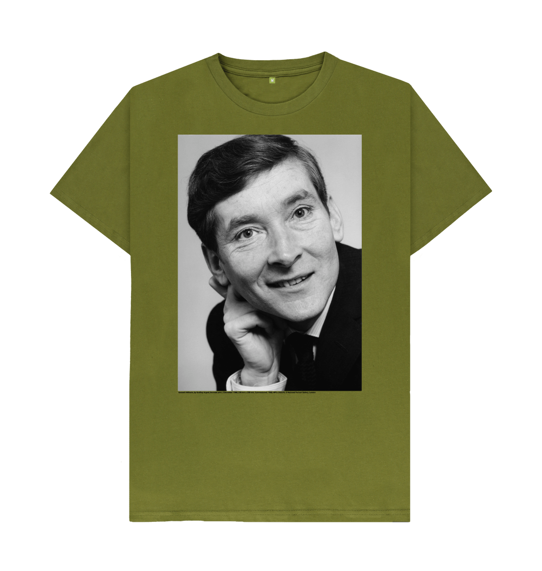 Moss green printed t shirt front
